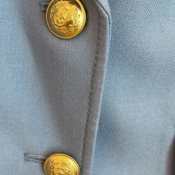 J. Crew 1035 Rhodes Italian Wool Baby Light Blue Blazer Jacket Size 10T - Picture 7 of 14